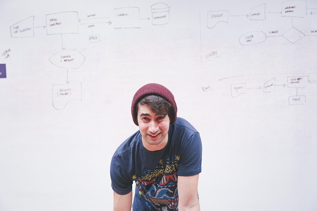 whiteboard, man, presentation
