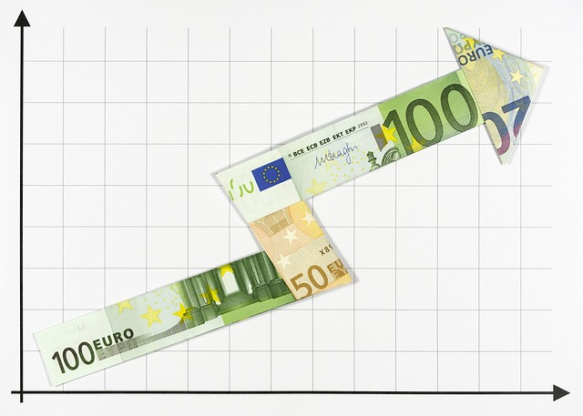arrow, money, banknotes